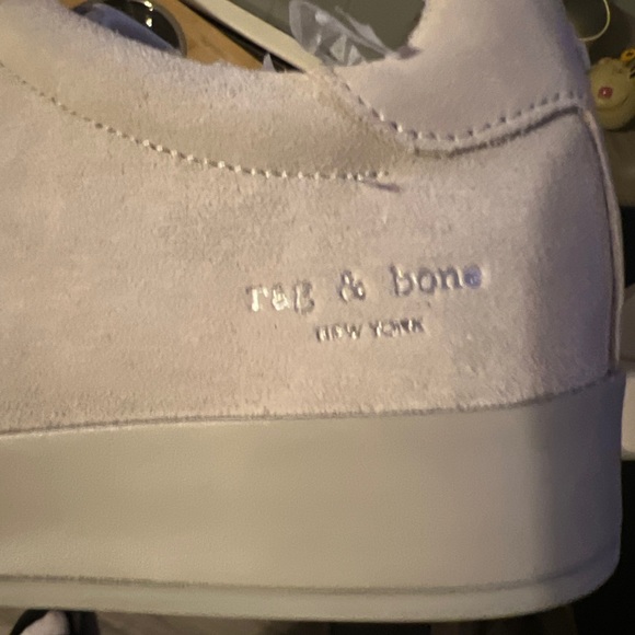 rag & bone off white low suede sneakers - Picture 3 of 9